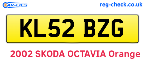 KL52BZG are the vehicle registration plates.