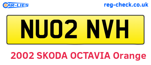 NU02NVH are the vehicle registration plates.