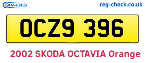 OCZ9396 are the vehicle registration plates.
