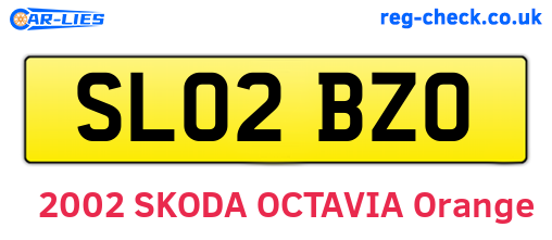 SL02BZO are the vehicle registration plates.