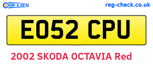 EO52CPU are the vehicle registration plates.