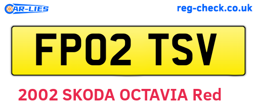 FP02TSV are the vehicle registration plates.