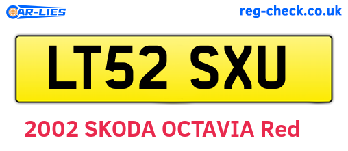 LT52SXU are the vehicle registration plates.