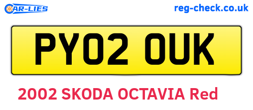 PY02OUK are the vehicle registration plates.