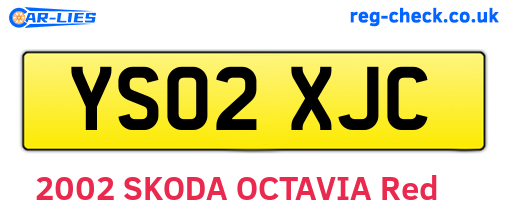 YS02XJC are the vehicle registration plates.