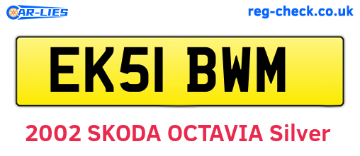 EK51BWM are the vehicle registration plates.