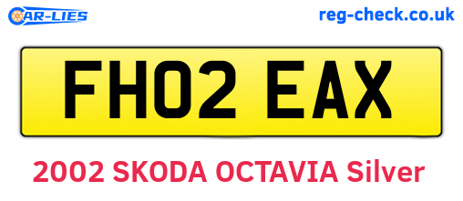 FH02EAX are the vehicle registration plates.