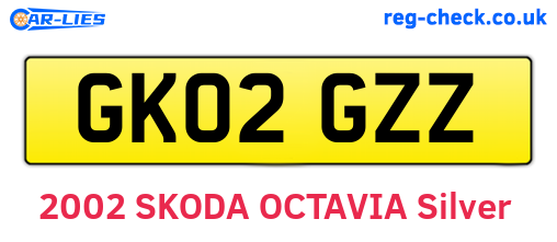 GK02GZZ are the vehicle registration plates.