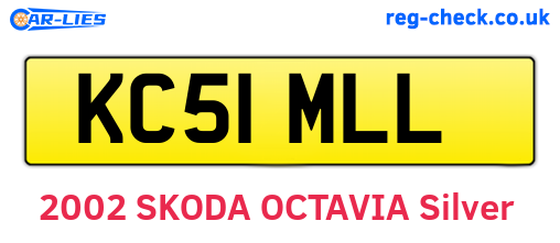 KC51MLL are the vehicle registration plates.
