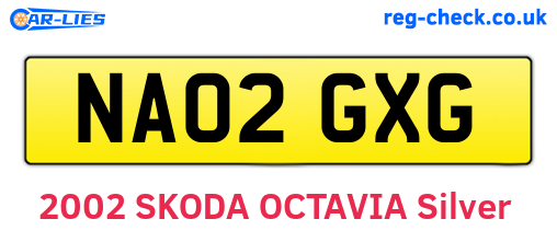 NA02GXG are the vehicle registration plates.