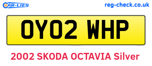 OY02WHP are the vehicle registration plates.