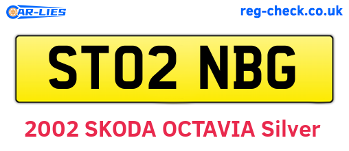 ST02NBG are the vehicle registration plates.