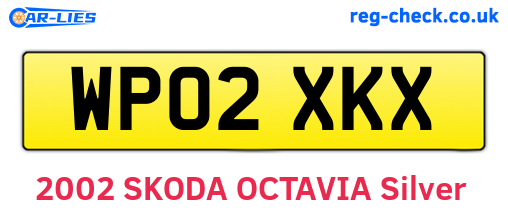 WP02XKX are the vehicle registration plates.