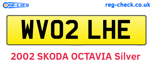 WV02LHE are the vehicle registration plates.