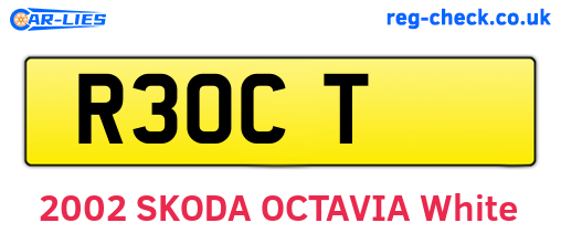 R3OCT are the vehicle registration plates.