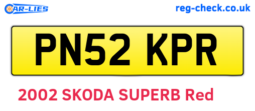 PN52KPR are the vehicle registration plates.