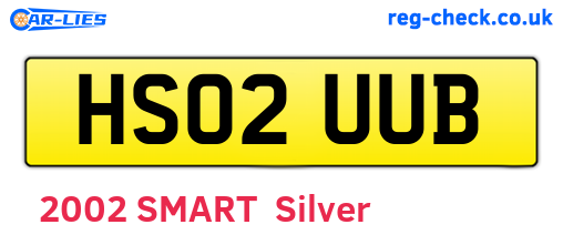 HS02UUB are the vehicle registration plates.