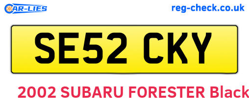 SE52CKY are the vehicle registration plates.