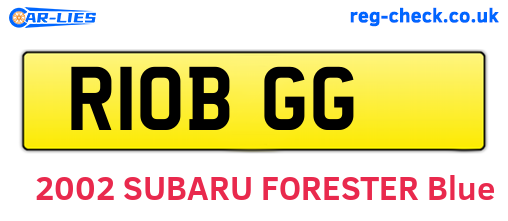 R10BGG are the vehicle registration plates.