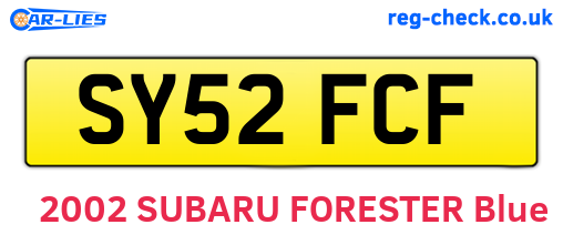 SY52FCF are the vehicle registration plates.
