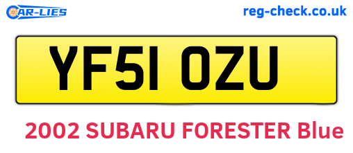 YF51OZU are the vehicle registration plates.