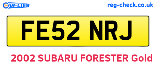 FE52NRJ are the vehicle registration plates.