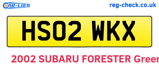 HS02WKX are the vehicle registration plates.