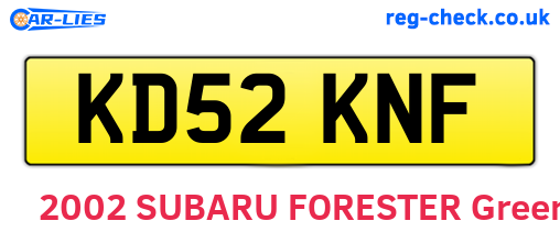 KD52KNF are the vehicle registration plates.
