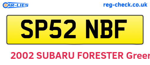 SP52NBF are the vehicle registration plates.