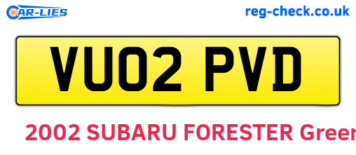 VU02PVD are the vehicle registration plates.