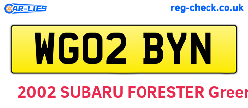 WG02BYN are the vehicle registration plates.