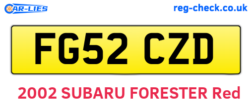 FG52CZD are the vehicle registration plates.