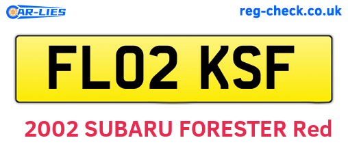 FL02KSF are the vehicle registration plates.