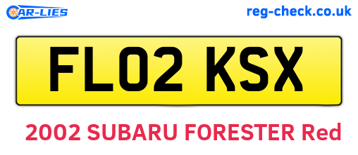 FL02KSX are the vehicle registration plates.