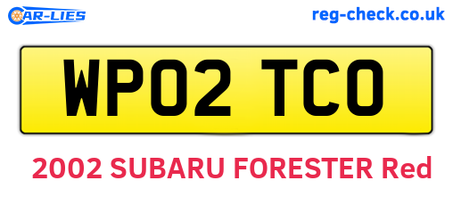 WP02TCO are the vehicle registration plates.