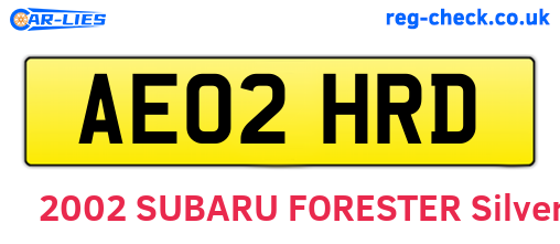AE02HRD are the vehicle registration plates.