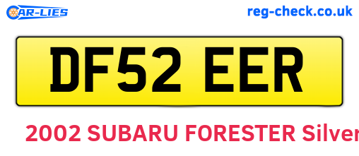 DF52EER are the vehicle registration plates.
