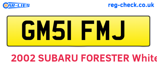 GM51FMJ are the vehicle registration plates.