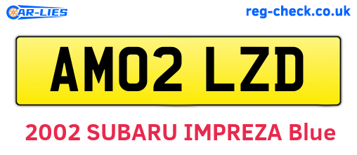 AM02LZD are the vehicle registration plates.