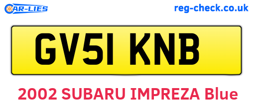 GV51KNB are the vehicle registration plates.