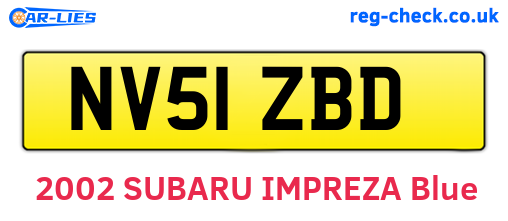 NV51ZBD are the vehicle registration plates.