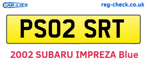 PS02SRT are the vehicle registration plates.