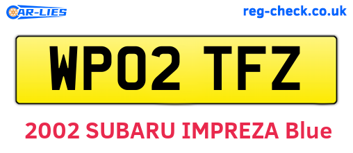 WP02TFZ are the vehicle registration plates.