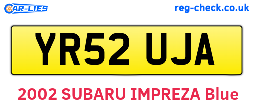 YR52UJA are the vehicle registration plates.