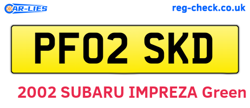PF02SKD are the vehicle registration plates.