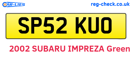 SP52KUO are the vehicle registration plates.