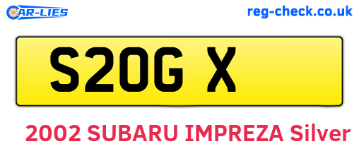 S2OGX are the vehicle registration plates.