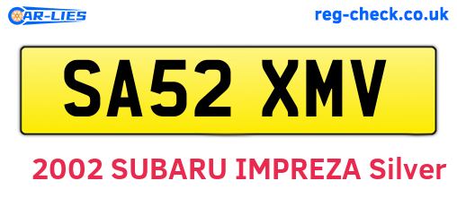 SA52XMV are the vehicle registration plates.