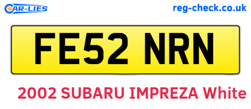 FE52NRN are the vehicle registration plates.