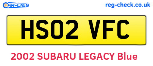 HS02VFC are the vehicle registration plates.